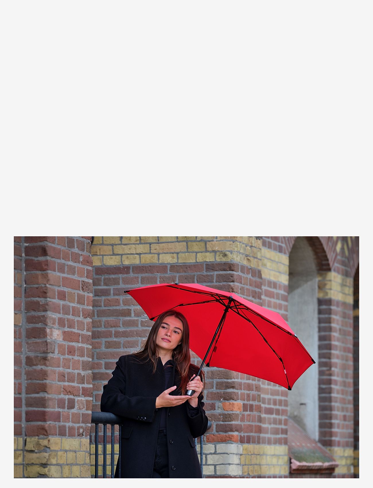 Senz - Senz ° mini automatic foldable storm umbrella, - paraplyer - passion red - 5