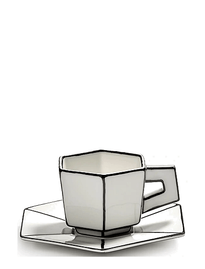 Serax ESPRESSO CUP + SAUCER WHITE/BLACK - Tassid ja kruusid - WHITE / white