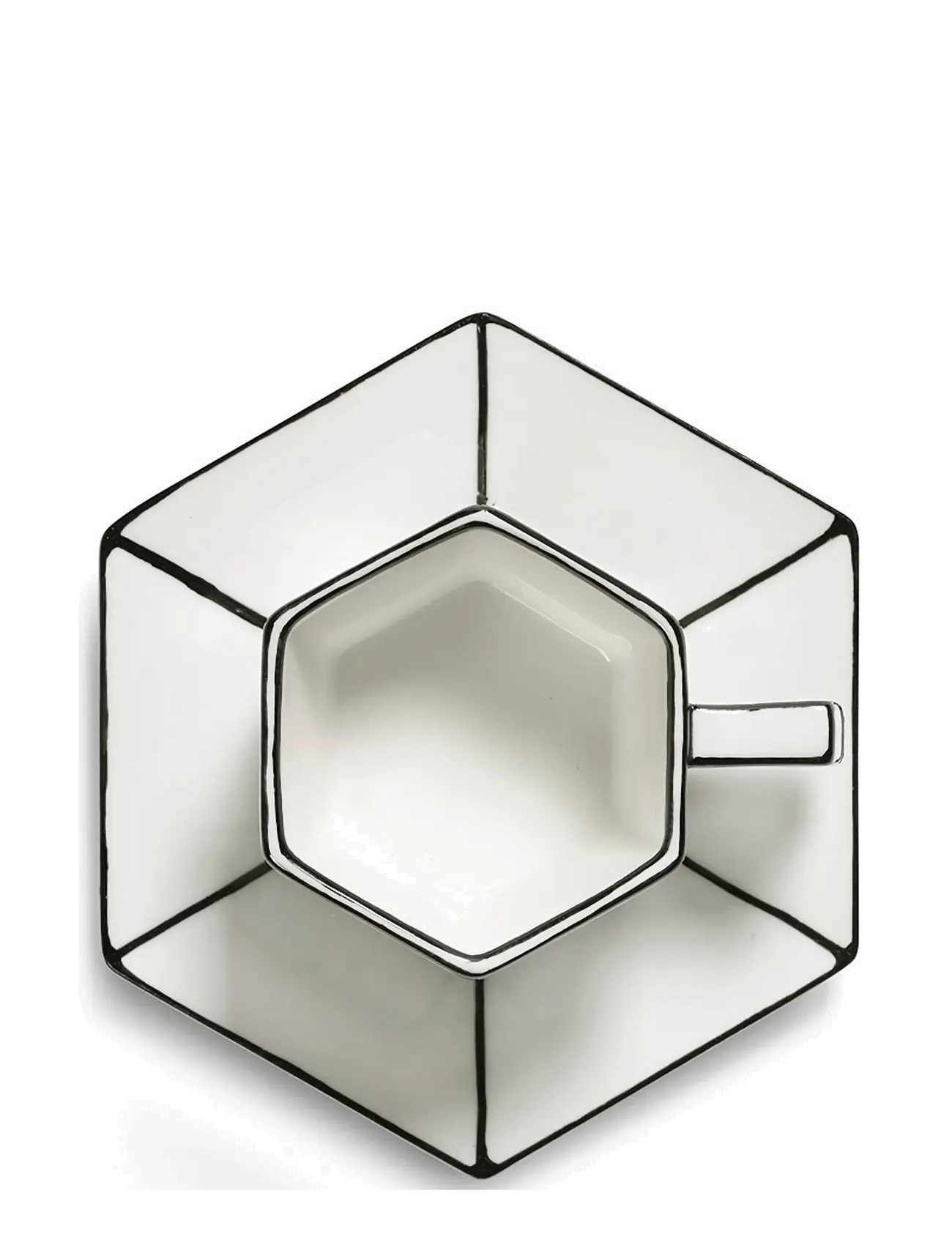 Serax - ESPRESSO CUP + SAUCER WHITE/BLACK - white - 2