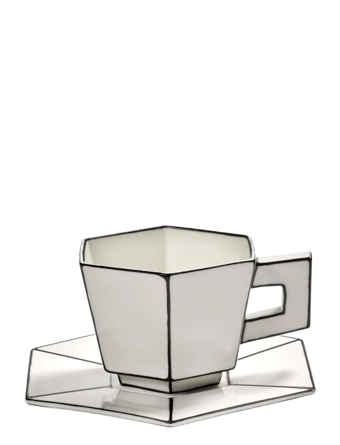 Serax CAPPUCCINO CUP + SAUCER WHITE/BLACK - Skoða allt - WHITE / white