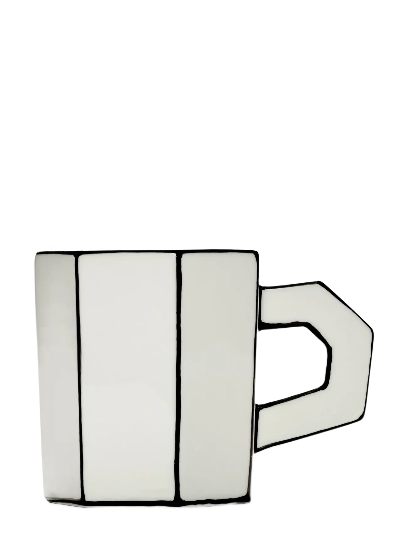 Serax TEA CUP WHITE/BLACK CARTE BLANCHE SET/2 - Becher & Tassen - WHITE / white