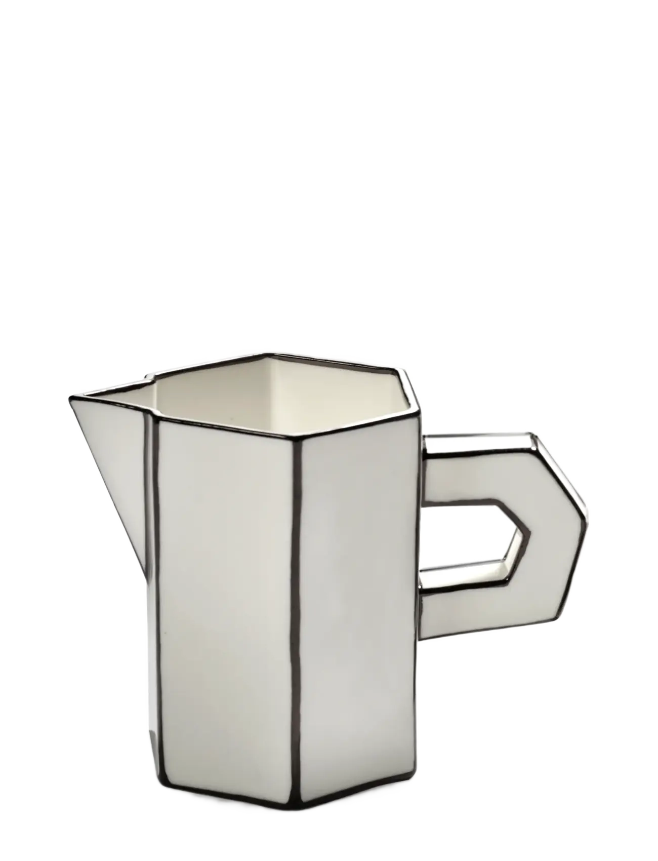 Serax Jug White/Black Carte Blanche, Mælkekande, Hvid, Str: ONE SIZE