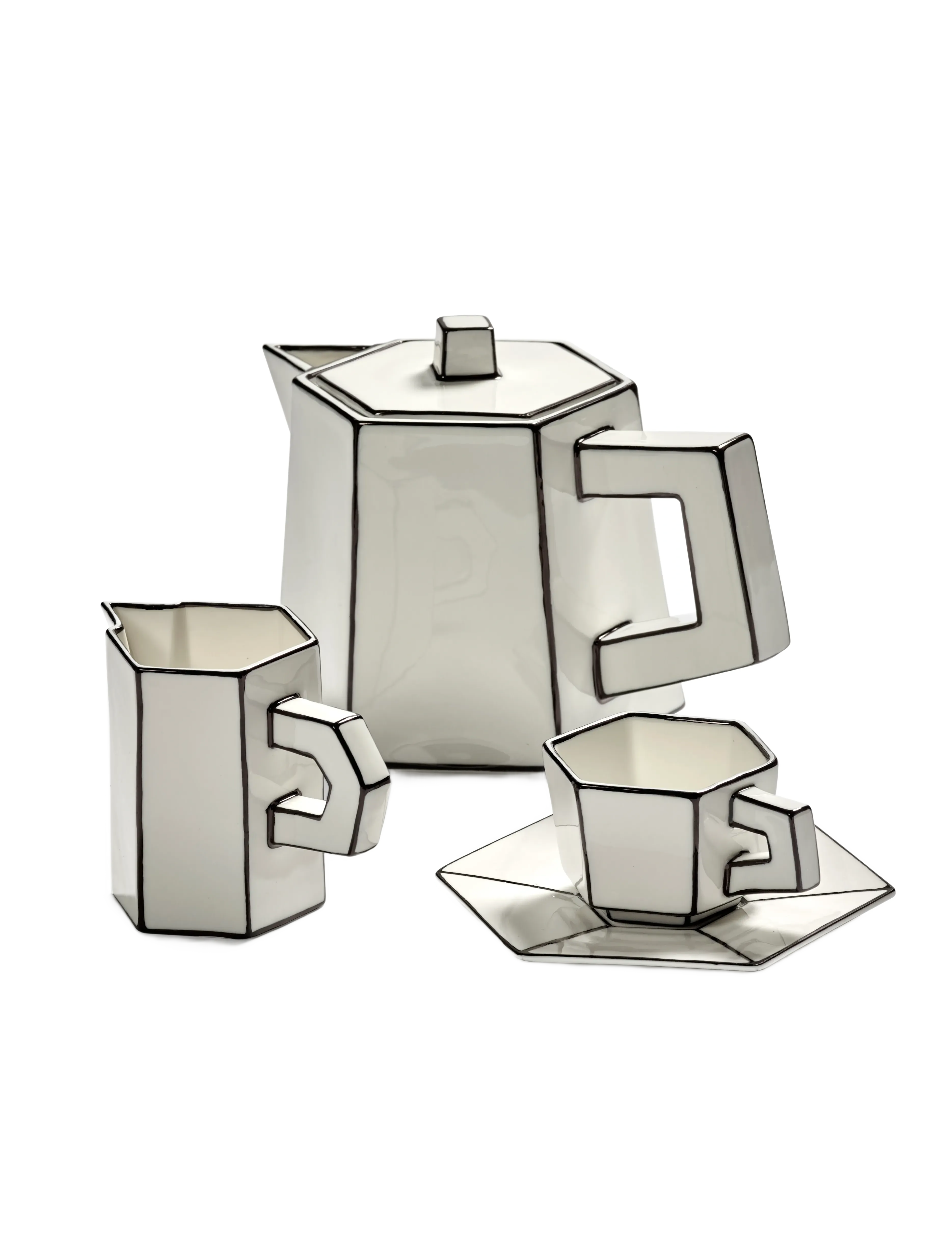 Serax Jug White/Black Carte Blanche, One Size, White, Kander & Karafler > Mælkekander, Unisex