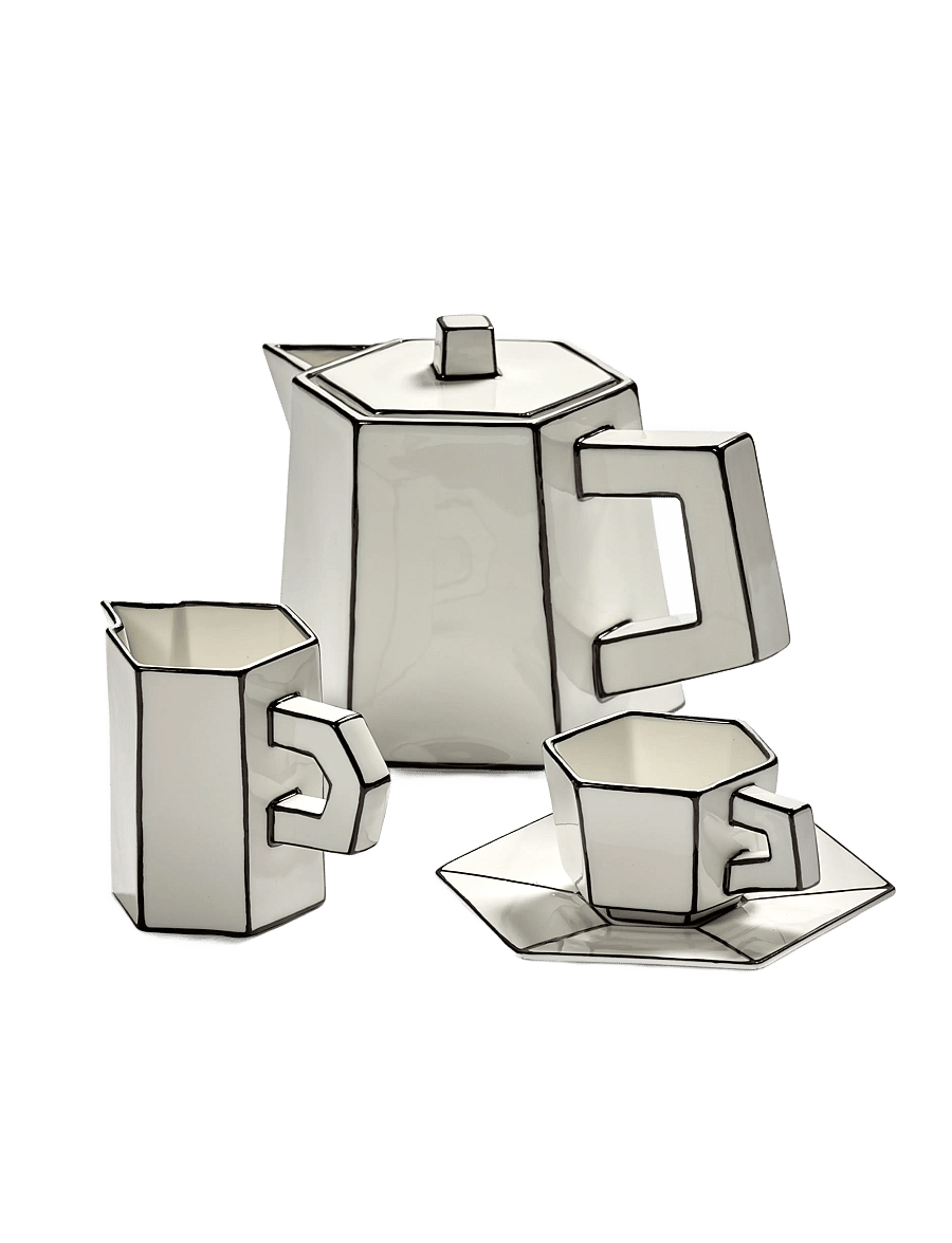 Serax - JUG WHITE/BLACK CARTE BLANCHE - veekannud - white - 0