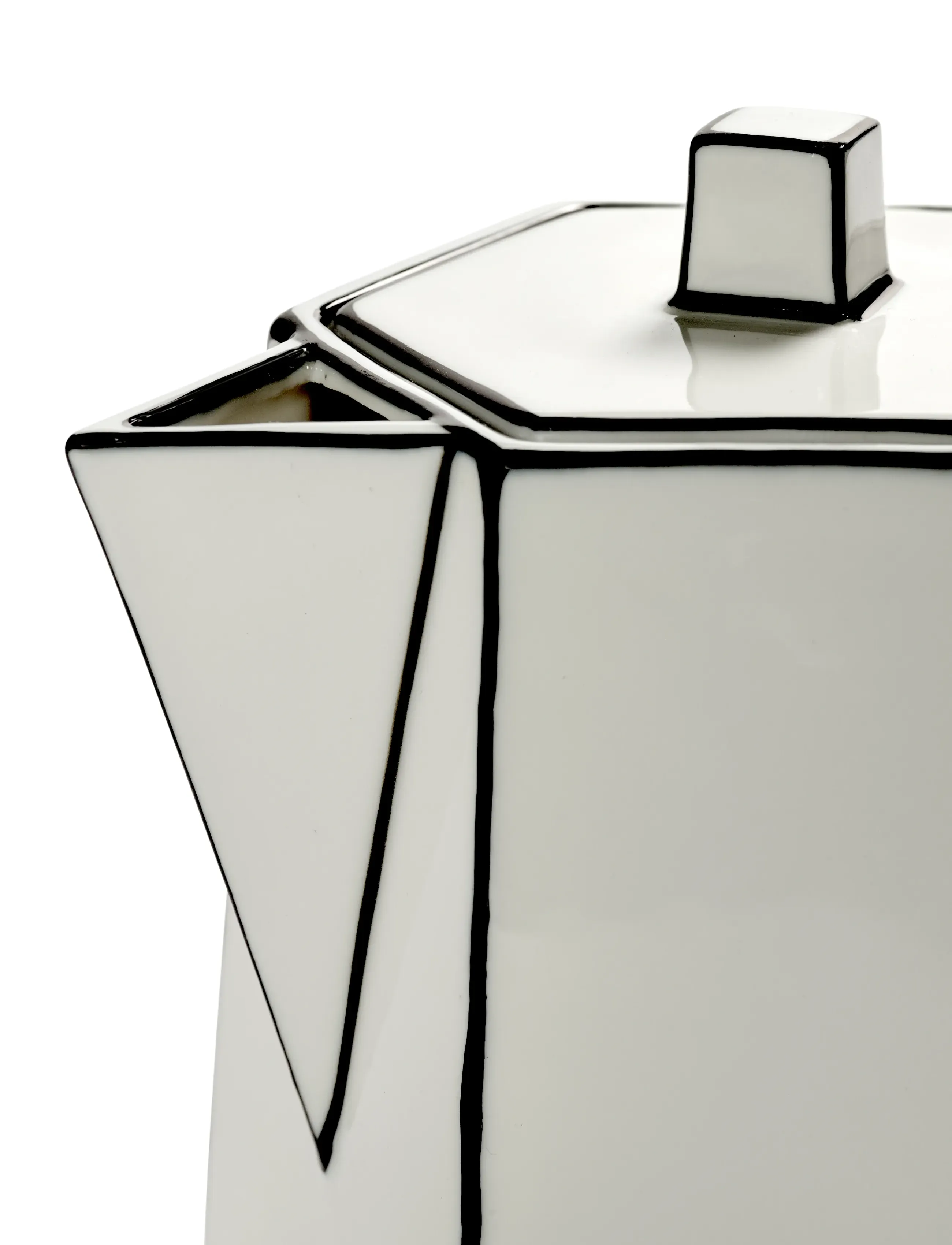 Serax - TEA POT WHITE/BLACK CARTE BLANCHE - teekannen - white - 4
