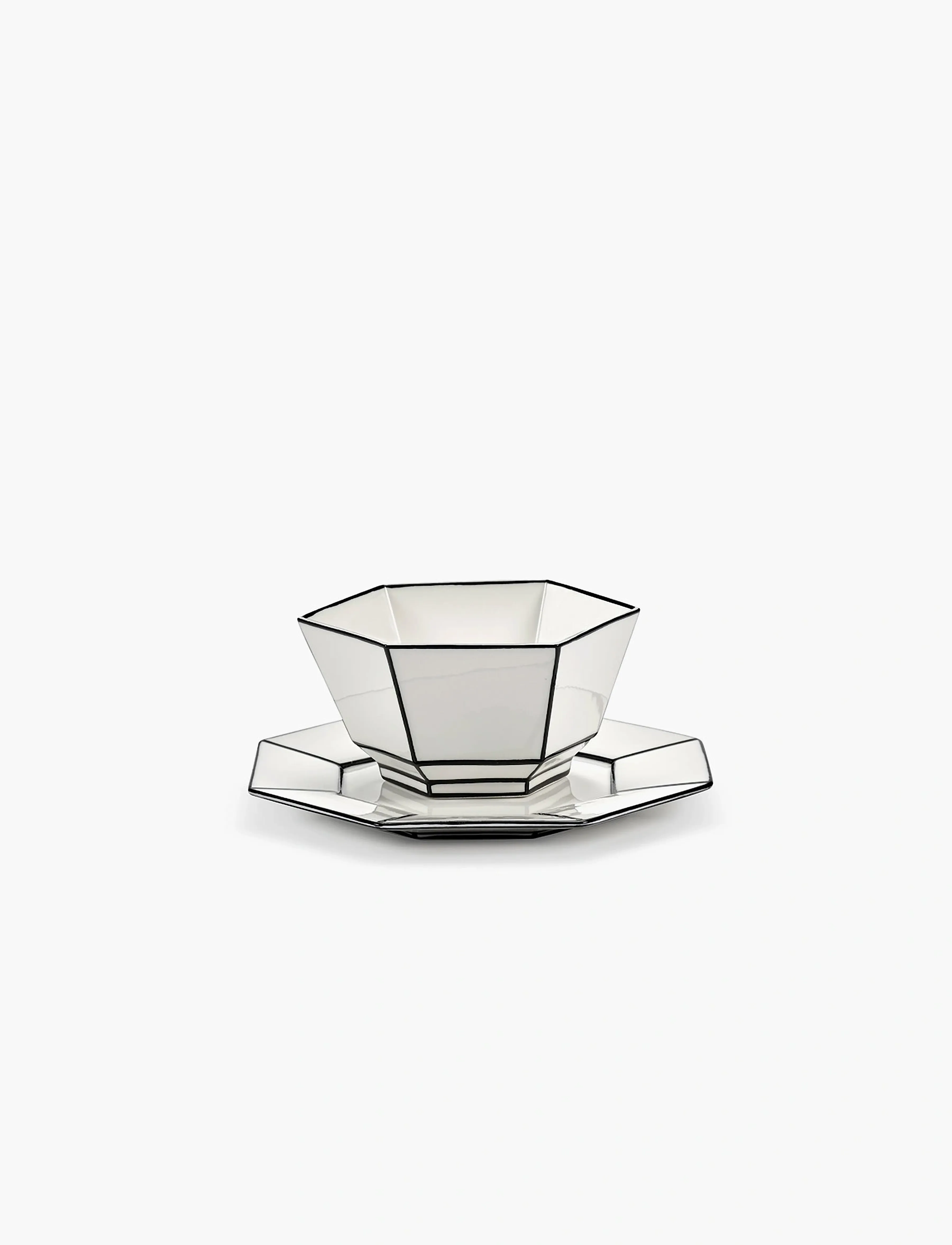 Serax Dessert Plate White/Black Carte Blanche Set/2, One Size, Plates, Weiß - Small Homeware