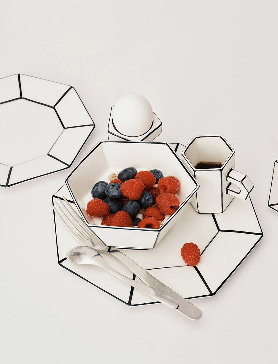 Serax - CEREAL BOWL WHITE/BLACK CARTE BLANCHE set/2 - obstschalen - white - 0