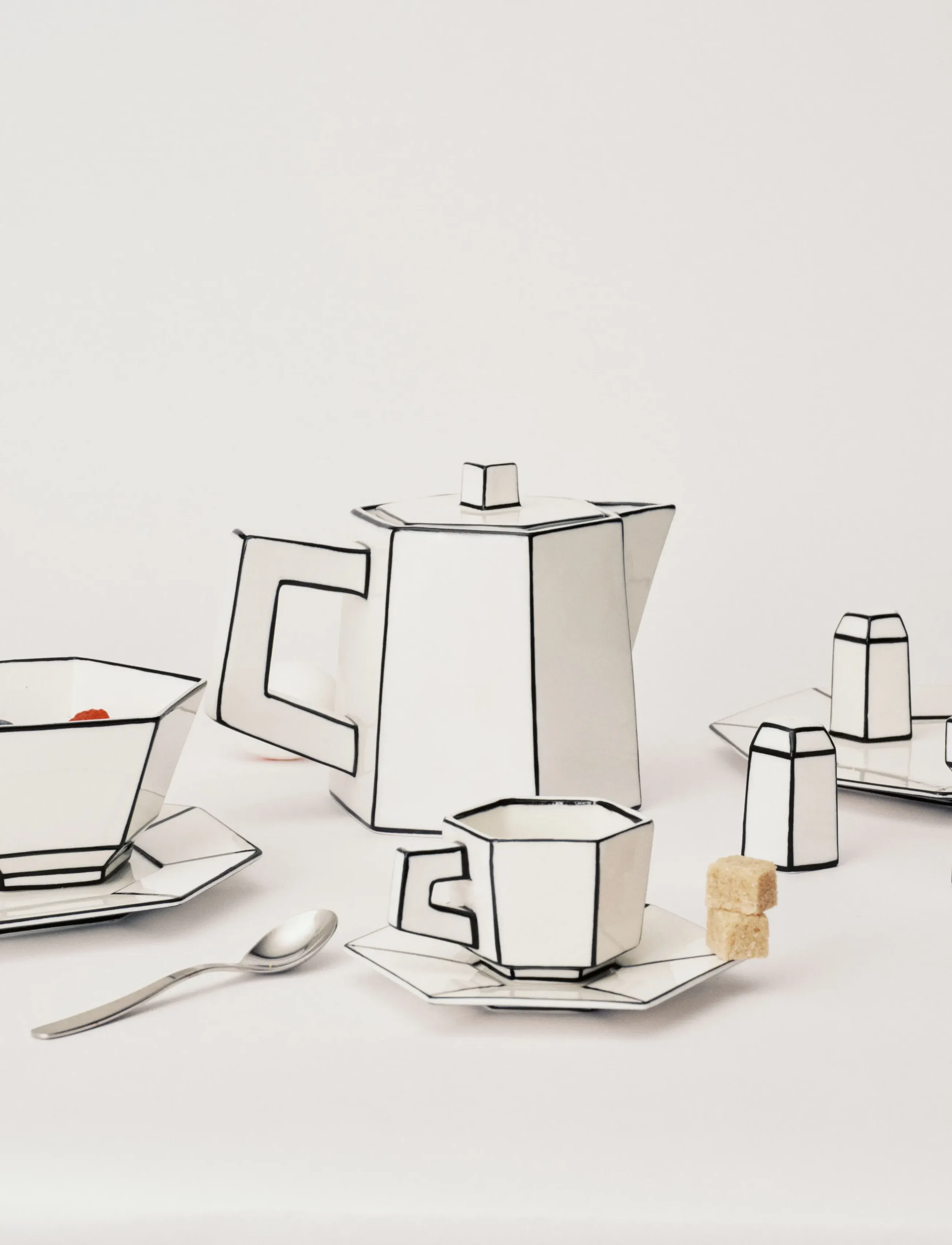 Serax - CEREAL BOWL WHITE/BLACK CARTE BLANCHE set/2 - white - 4