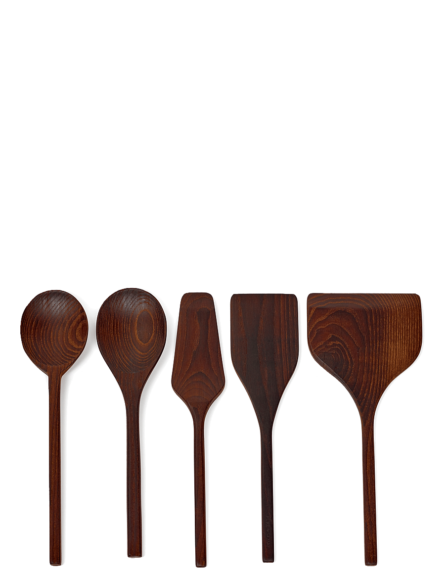 Serax - KITCHEN UTENSILS SET 5 PURE - fischschneider & spatel - brown - 0
