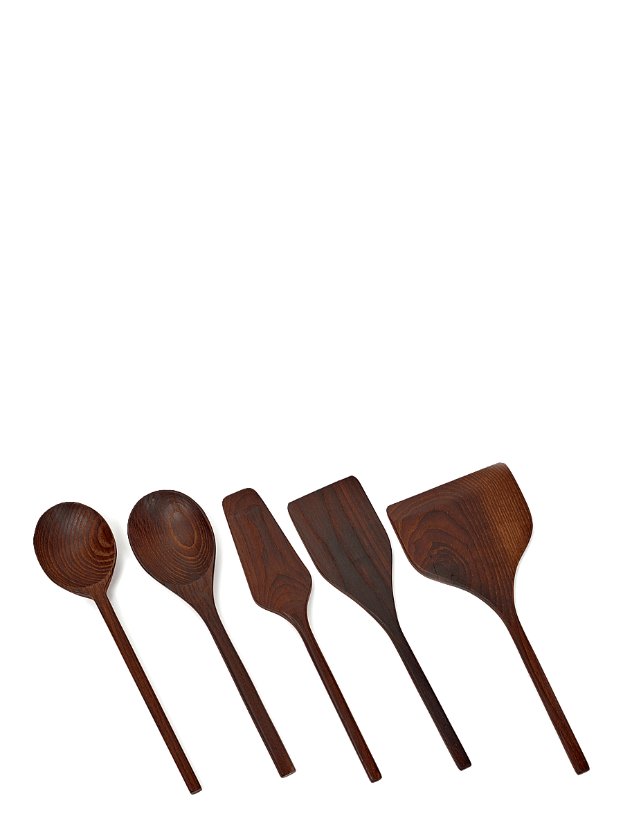 Serax - KITCHEN UTENSILS SET 5 PURE - fischschneider & spatel - brown - 1