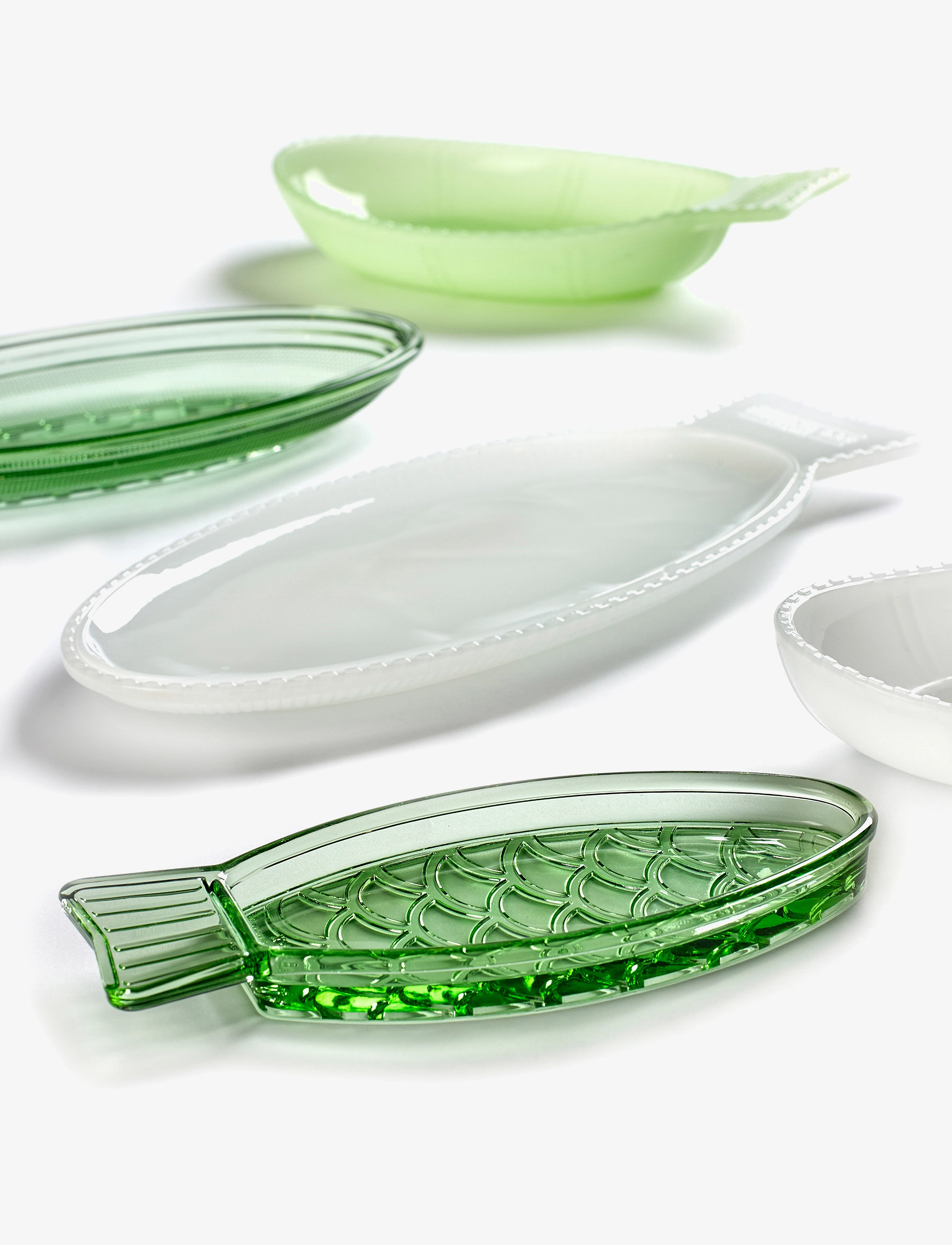 Serax - SERVING DISH N°1 GREEN FISH & FISH set/2 - serverings- & anretningsfade - green - 3