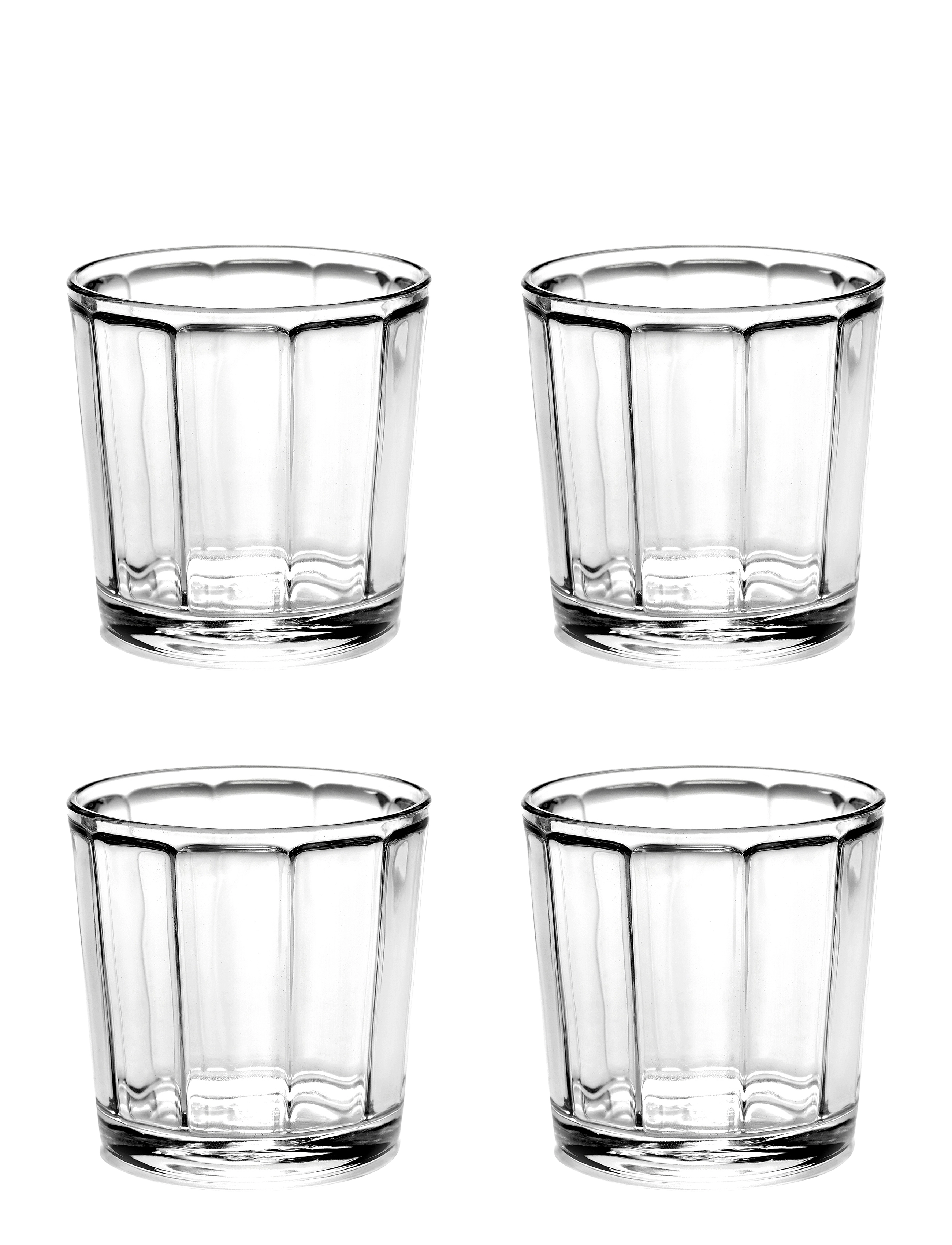 Serax Glass Tumbler Surface By Sergio Herman Set/4, Drikkeglas, Nude, Str: 30 CL