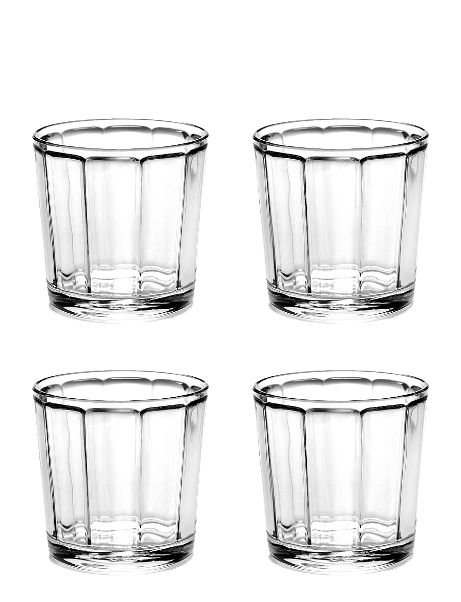 Serax - GLASS TUMBLER SURFACE BY SERGIO HERMAN SET/4 - trinkgläser - clear - 0