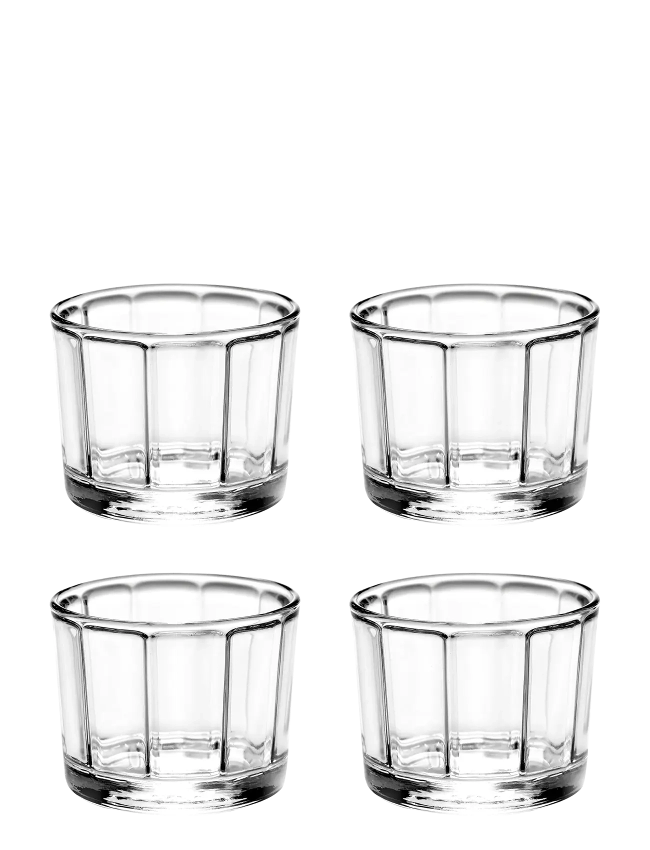 Serax Glass Tumbler Low Surface By Sergio Herman Set/4, Drikkeglas, Nude, Str: 35 CL