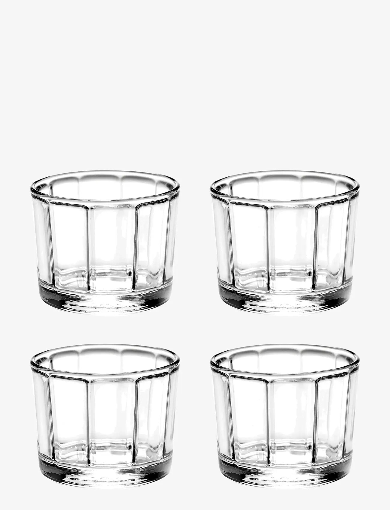 Serax - GLASS TUMBLER LOW SURFACE BY SERGIO HERMAN SET/4 - drinking glasses & tumblers - clear - 0