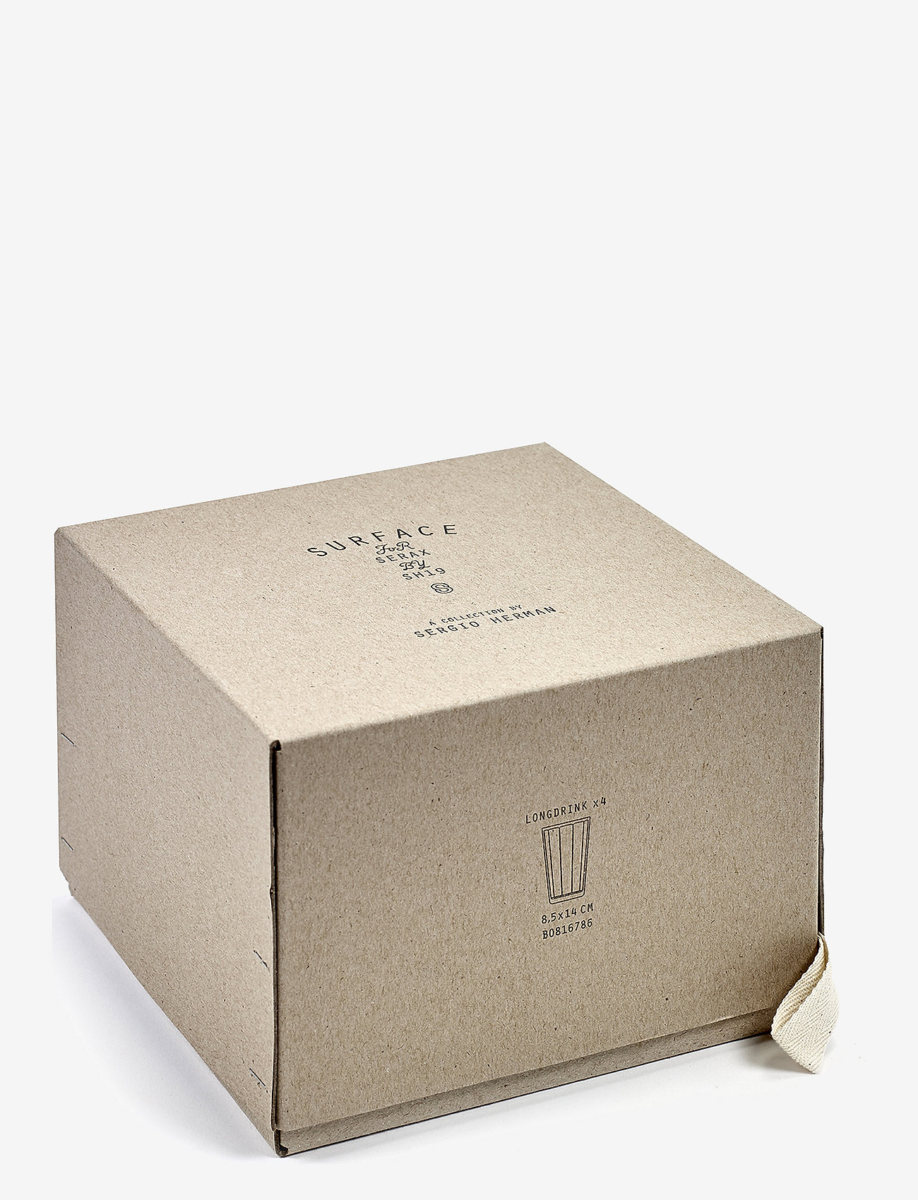 Serax - GLASS LONGDRINK SURFACE BY SERGIO HERMAN SET/4 - drinking glasses & tumblers - clear - 2