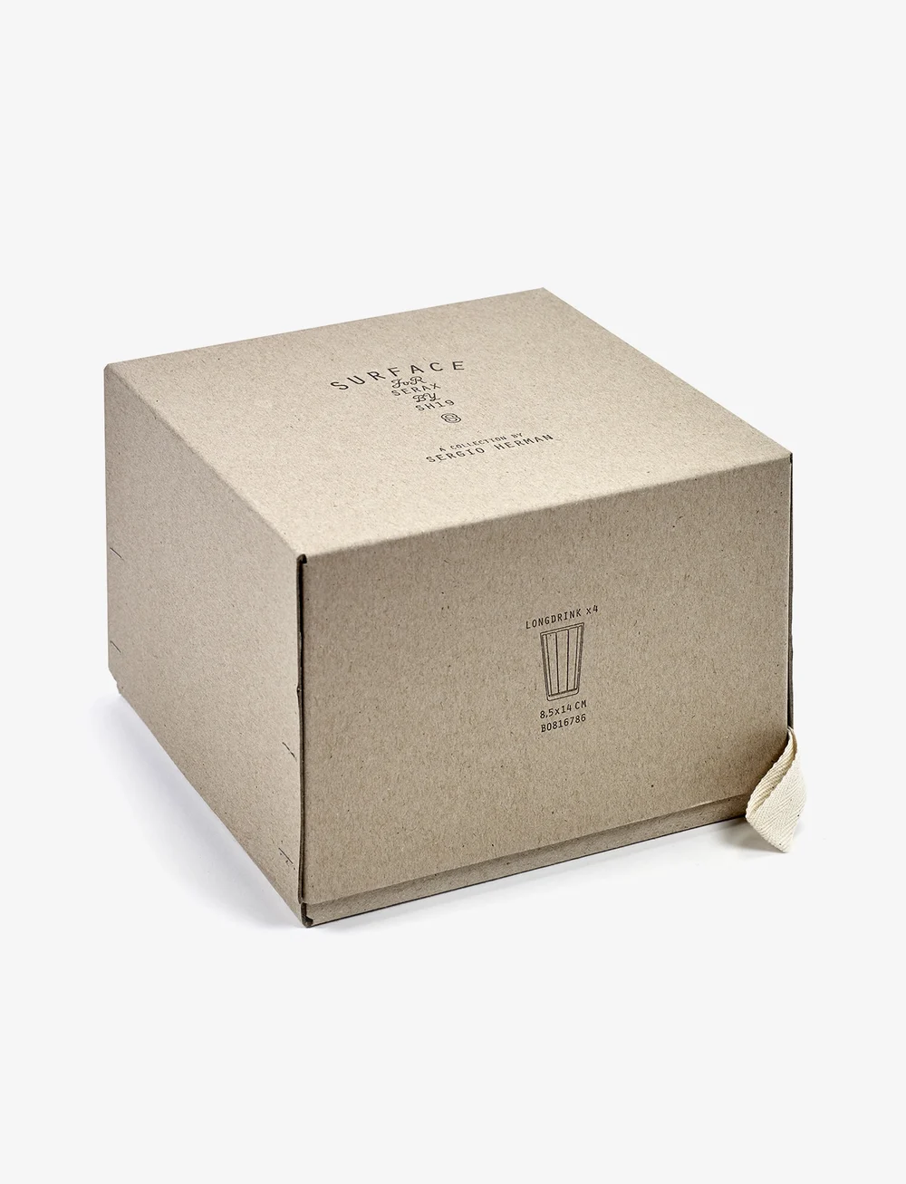 Serax - GLASS LONGDRINK SURFACE BY SERGIO HERMAN SET/4 - joogiklaasid - clear - 4