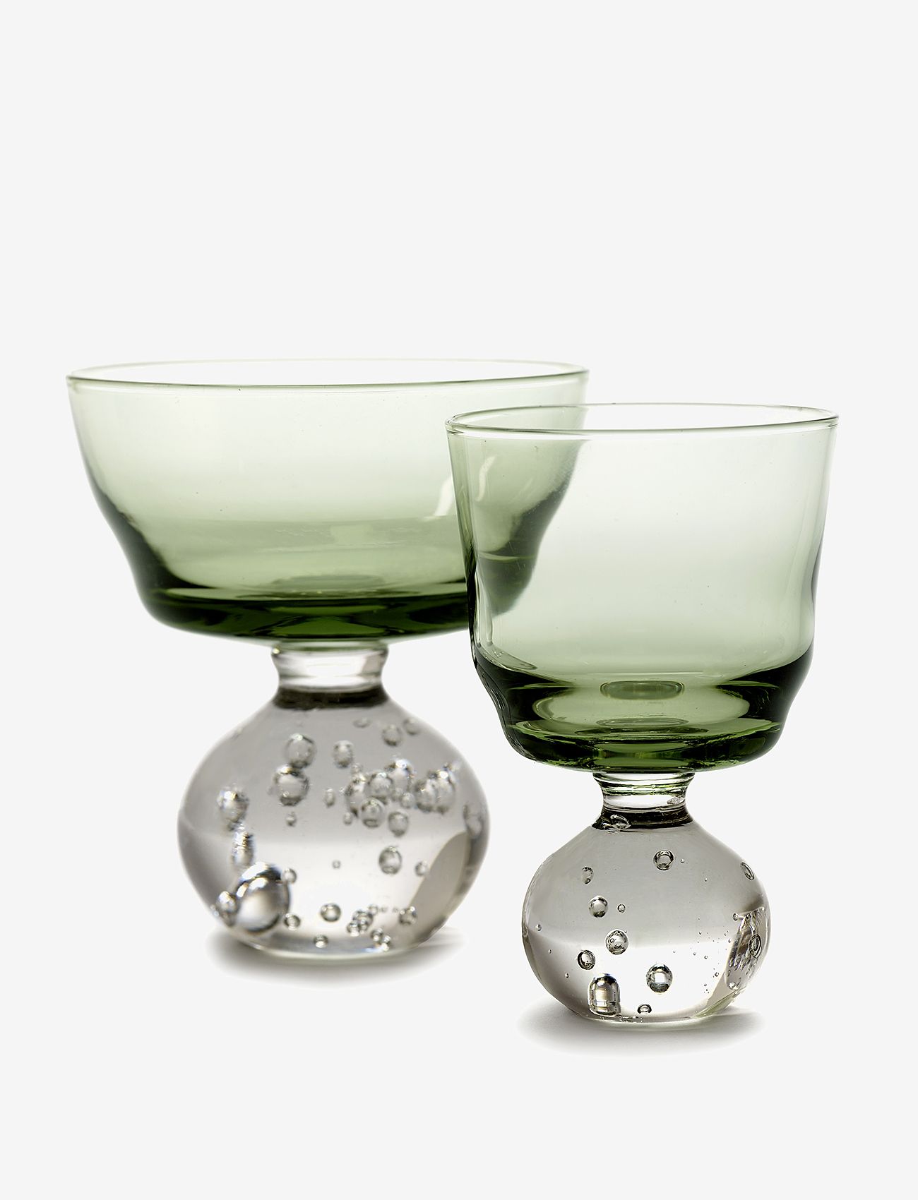 Serax - STEM GLASS ETERNAL SNOW S BY BELA SILVA SET/6 - valge veini pokaalid - green - 2