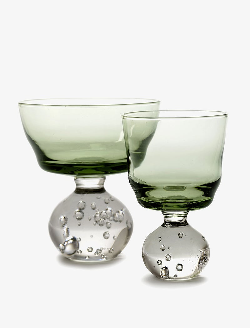 Serax - STEM GLASS ETERNAL SNOW S BY BELA SILVA SET/6 - valge veini pokaalid - green - 2