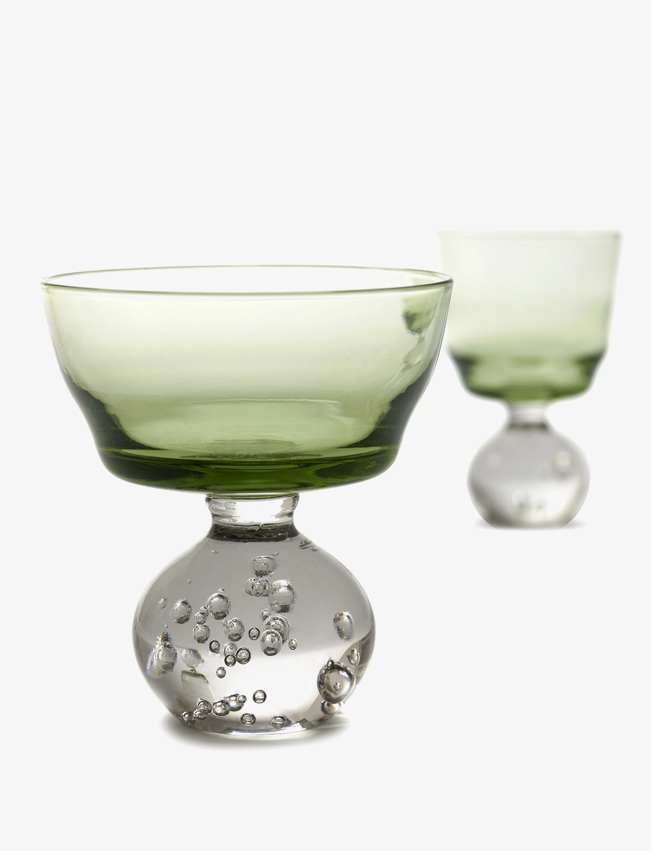 Serax - STEM GLASS ETERNAL SNOW M BY BELA SILVA SET/6 - green - 1