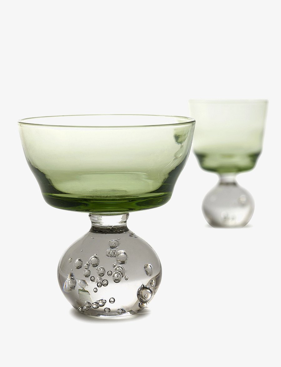 Serax - STEM GLASS ETERNAL SNOW M BY BELA SILVA SET/6 - green - 1