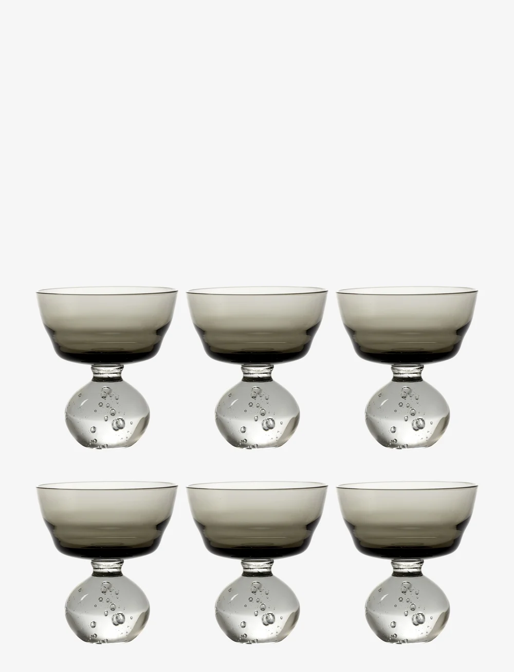 Serax - STEM GLASS ETERNAL SNOW M BY BELA SILVA SET/6 - kieliszki do białego wina - smokey grey - 0