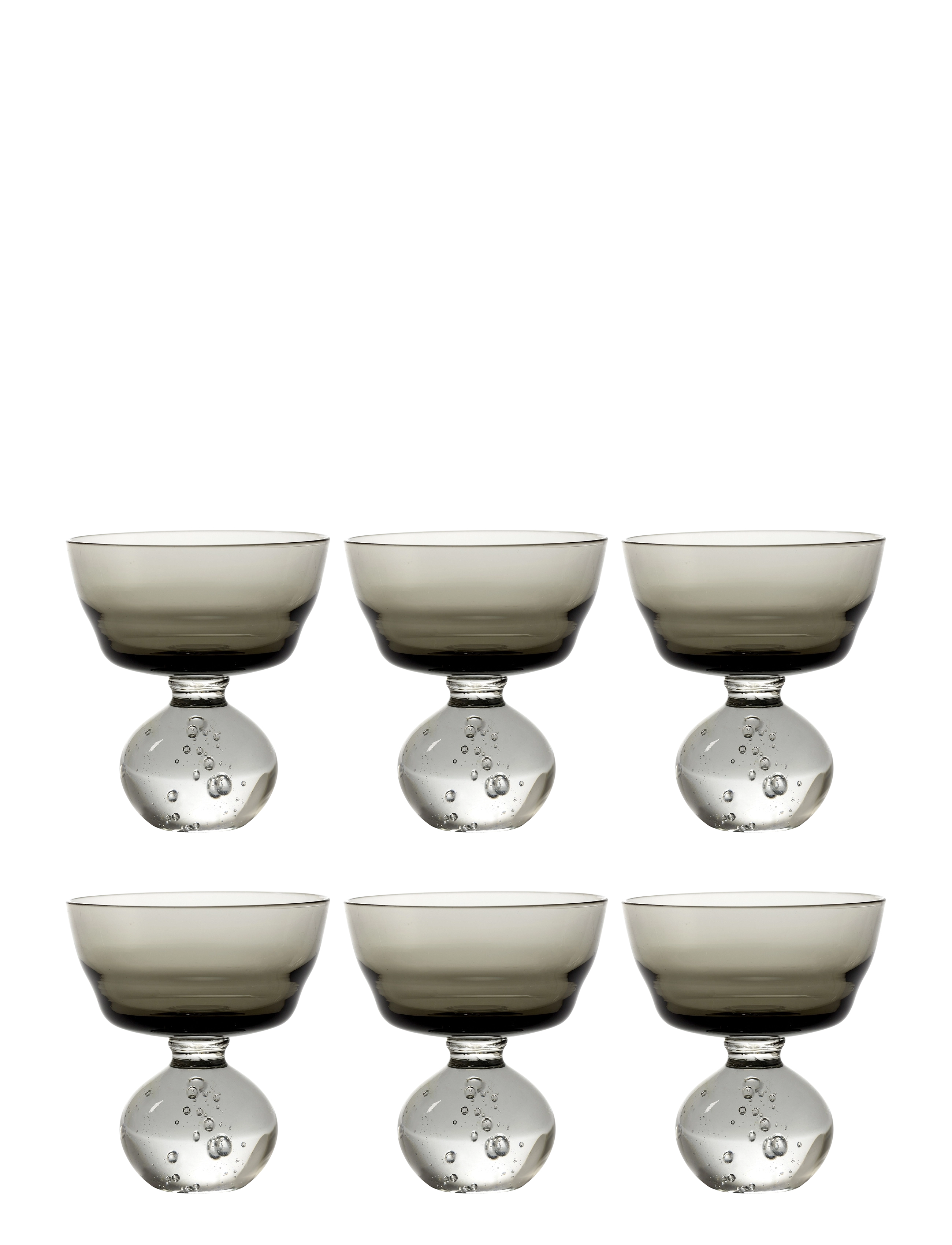 Serax STEM GLASS ETERNAL SNOW M BY BELA SILVA SET/6 - Gläser - SMOKEY GREY / grey