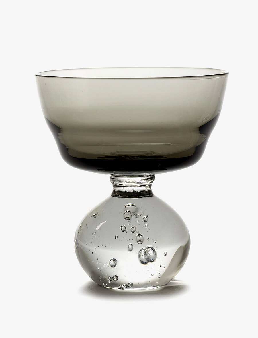 Serax - STEM GLASS ETERNAL SNOW M BY BELA SILVA SET/6 - valge veini pokaalid - smokey grey - 1