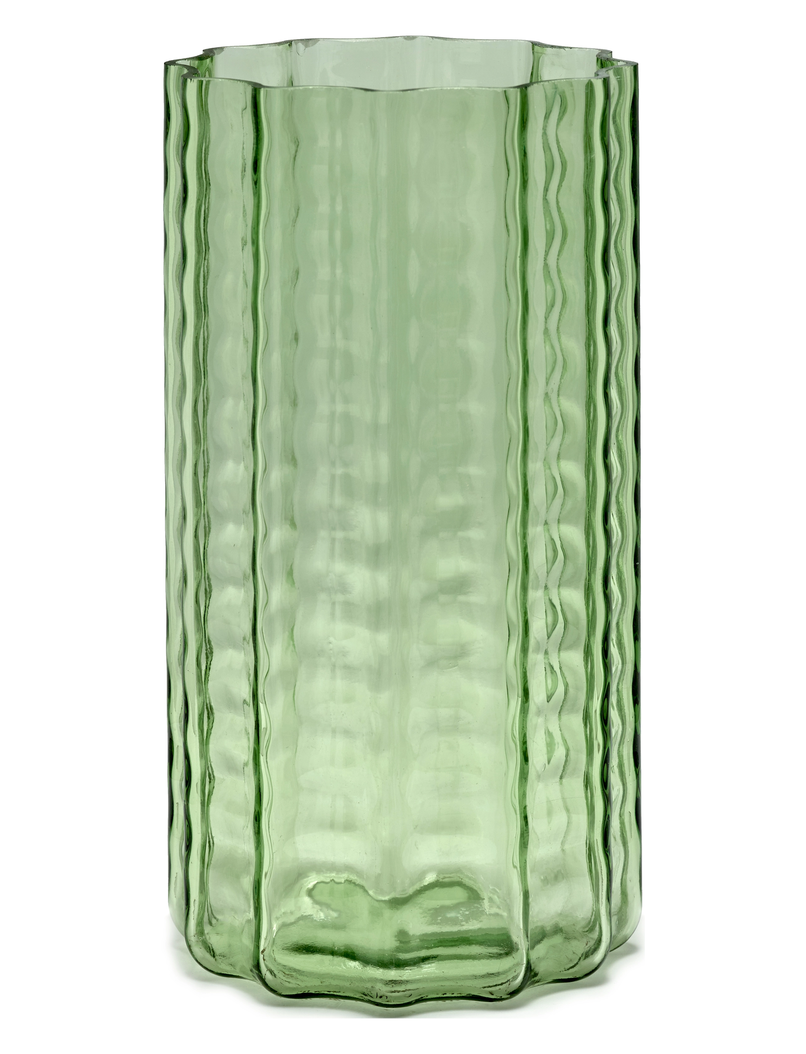 SERAX Vase N°2 Grün Transparent Waves Grün - One Size - Unisex