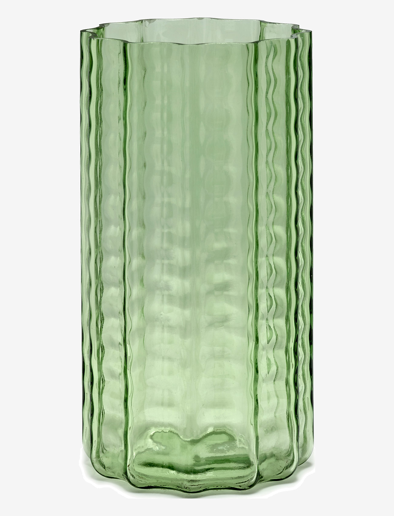Serax - VASE N°2 GREEN TRANSPARENT WAVES - vaser - green - 1