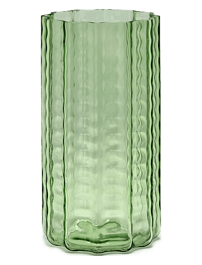 Serax VASE N°2 GREEN TRANSPARENT WAVES - Vases - GREEN / green