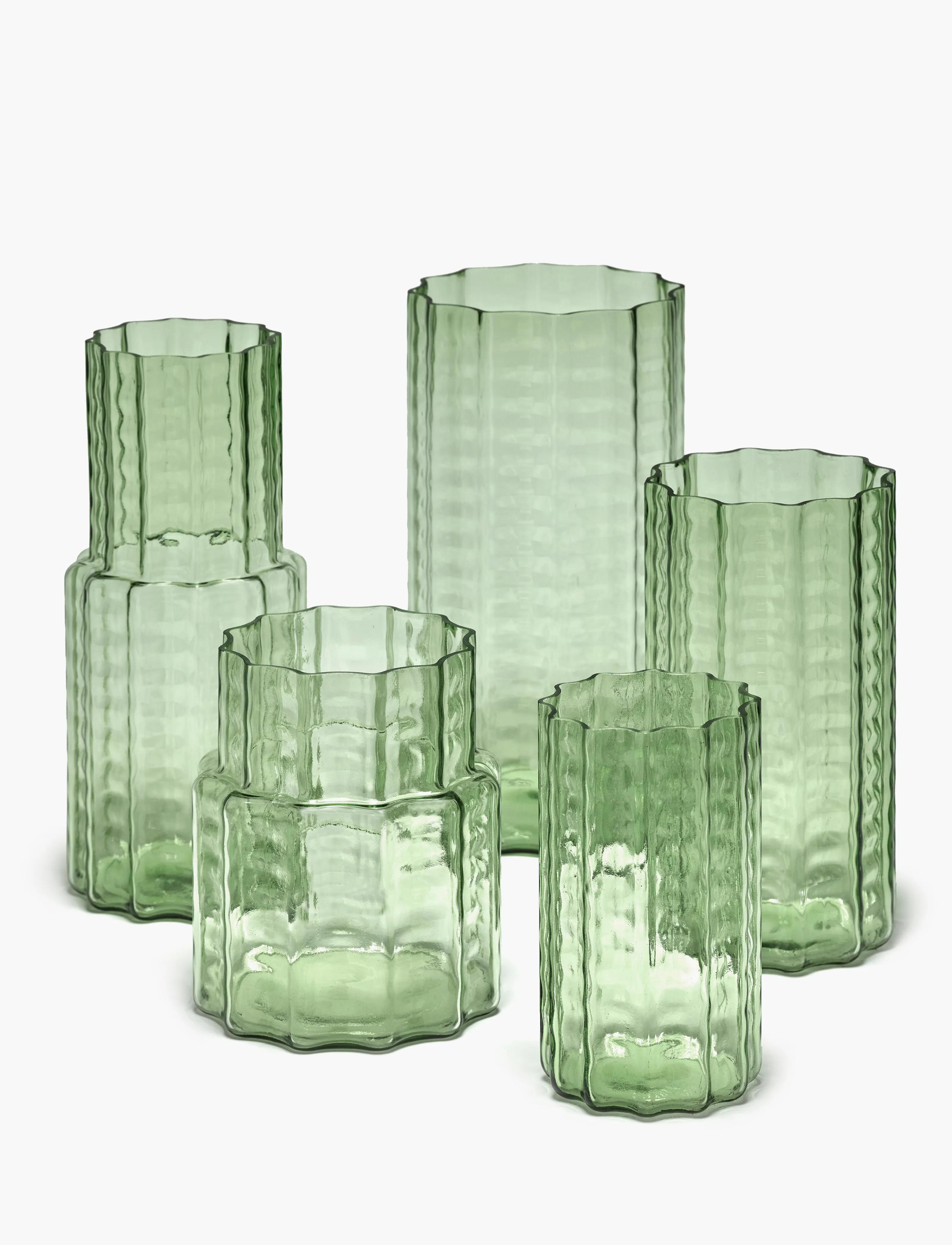 Serax - VASE N°2 GREEN TRANSPARENT WAVES - vaasid - green - 2