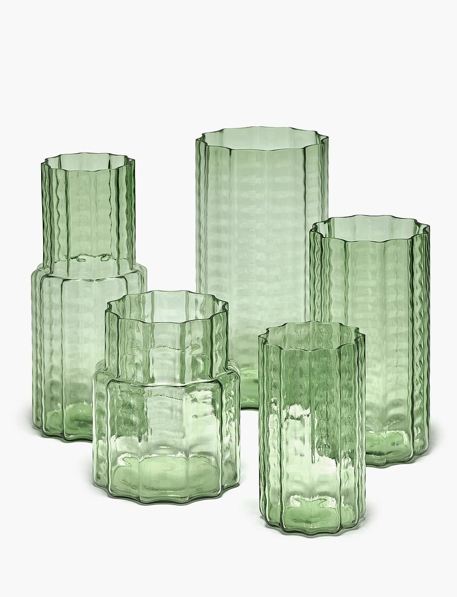 Serax - VASE N°2 GREEN TRANSPARENT WAVES - vaasid - green - 2