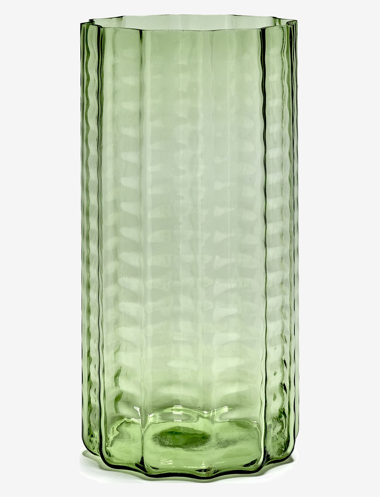 Serax - VASE N°3 GREEN TRANSPARENT WAVES - vazos - green - 1