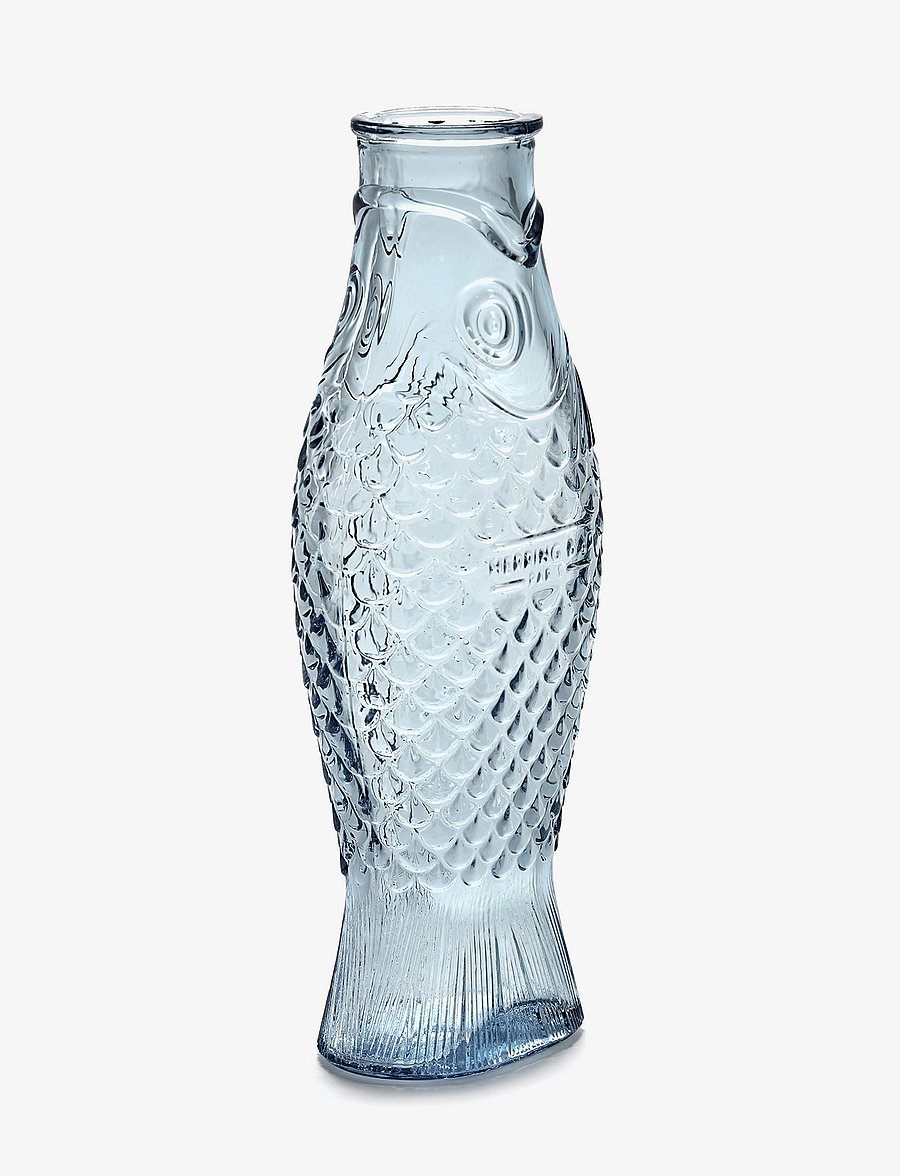 Serax - BOTTLE 1L FISH & FISH BY PAOLA NAVONE - wasserkaraffen - blue - 1