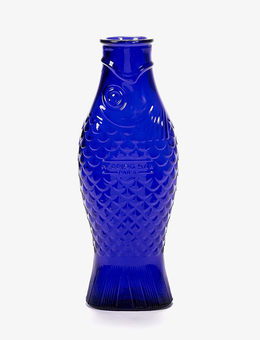 Serax - BOTTLE 1L FISH & FISH BY PAOLA NAVONE - wasserkaraffen - blue - 0