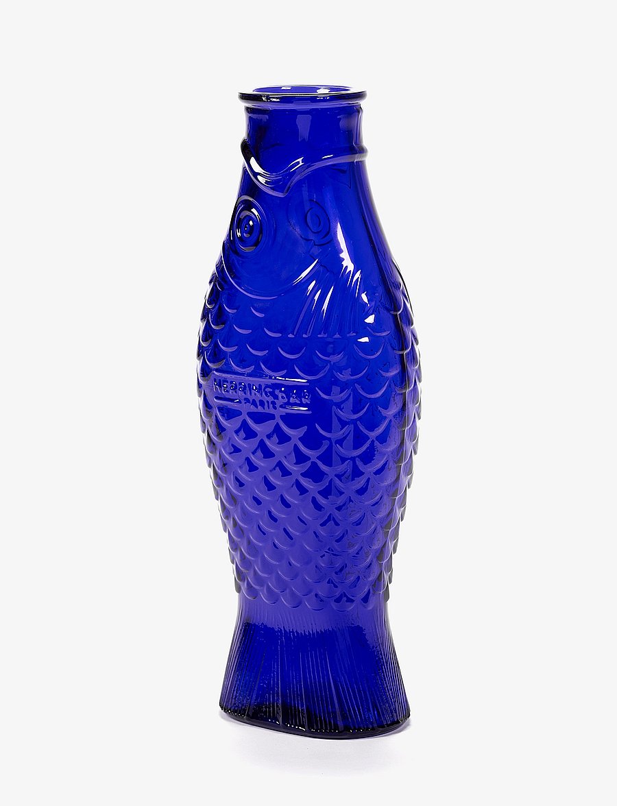 Serax - BOTTLE 1L FISH & FISH BY PAOLA NAVONE - wasserkaraffen - blue - 1