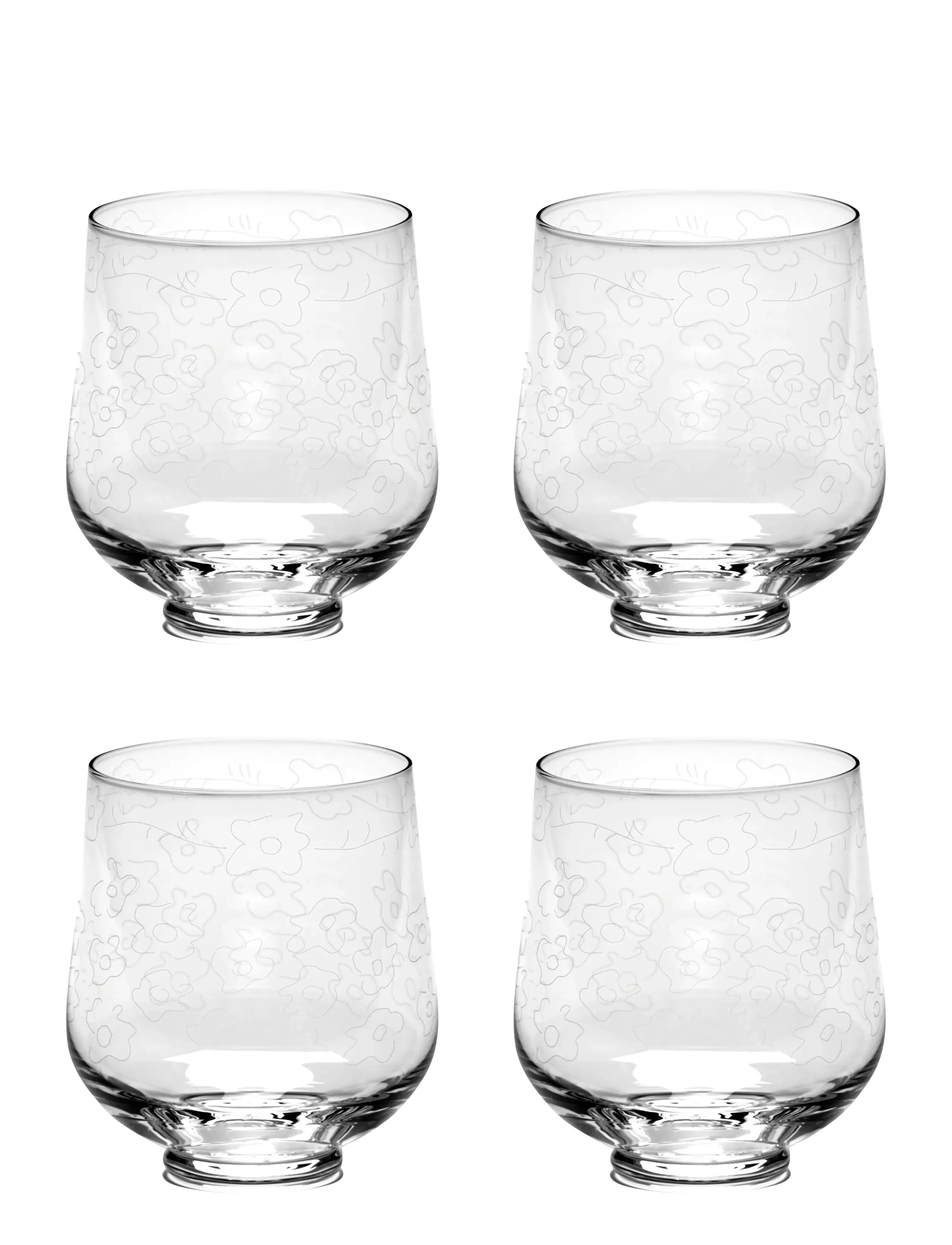 Serax Glass Dark Viola Mf Set/4, 45 CL, Glass, Nackt - Drinking Homeware