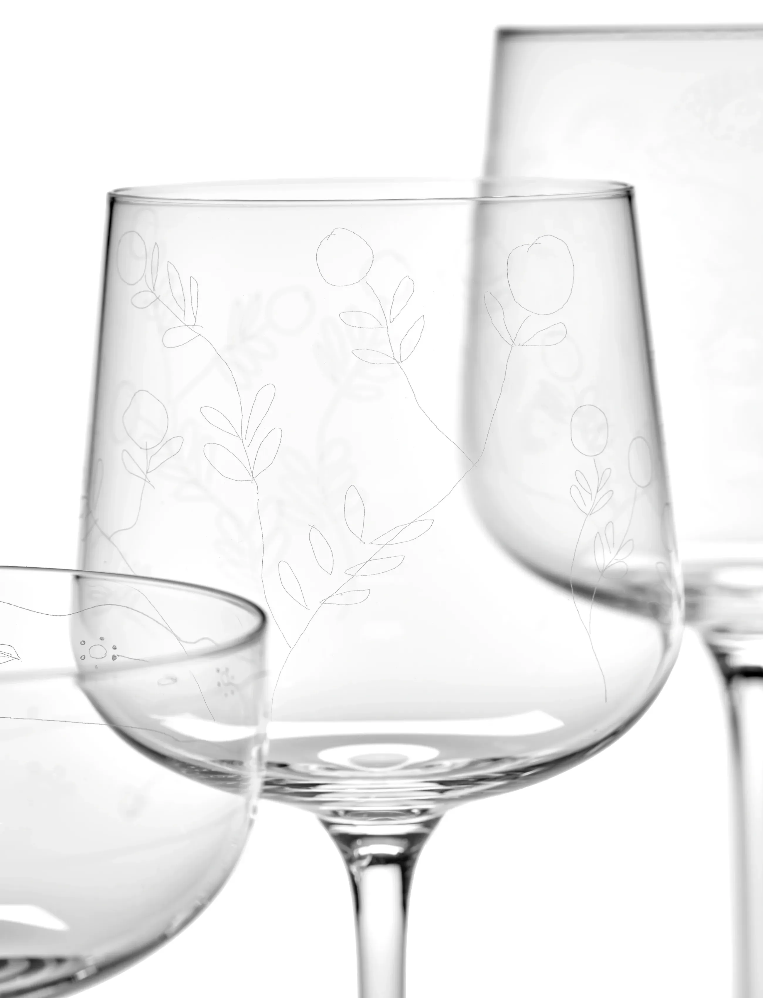 Serax - WHITE WINE GLASS MIRTILLO TEA MF set/4 - balto vyno taurės - transparent - 5