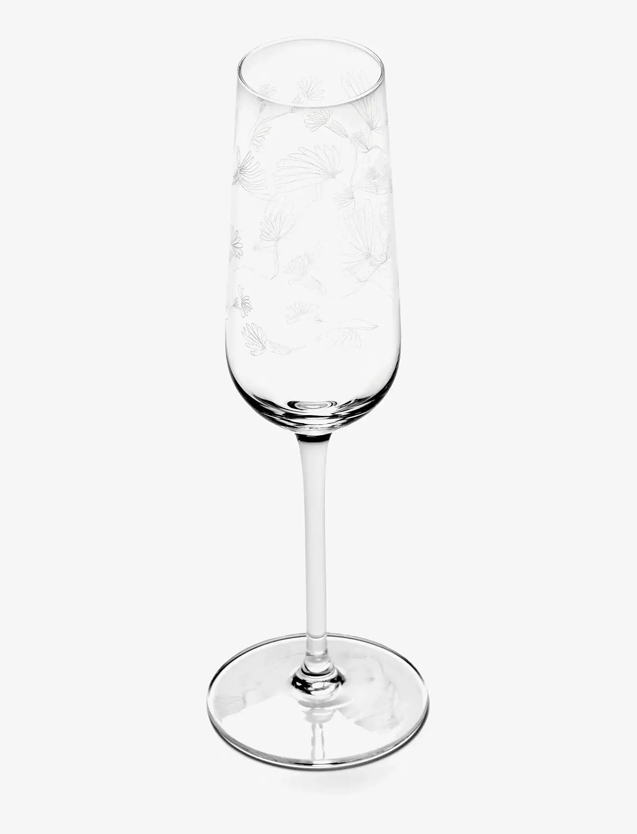 Serax - CHAMPAGNE FLUTE CAMELIA AUBERGINE MF set/4 - sektgläser - transparent - 0