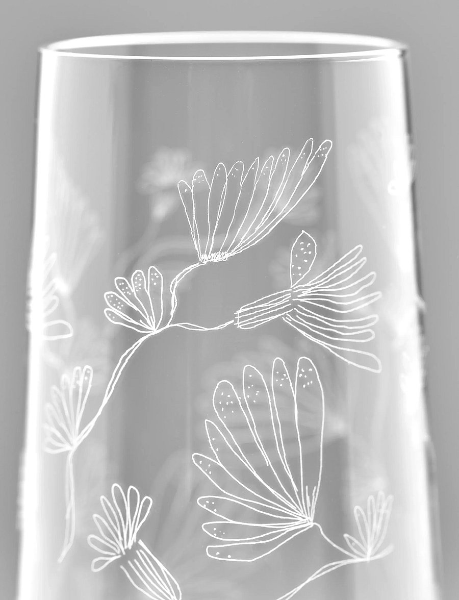 Serax - CHAMPAGNE FLUTE CAMELIA AUBERGINE MF set/4 - Šampanjaklaasid - transparent - 4