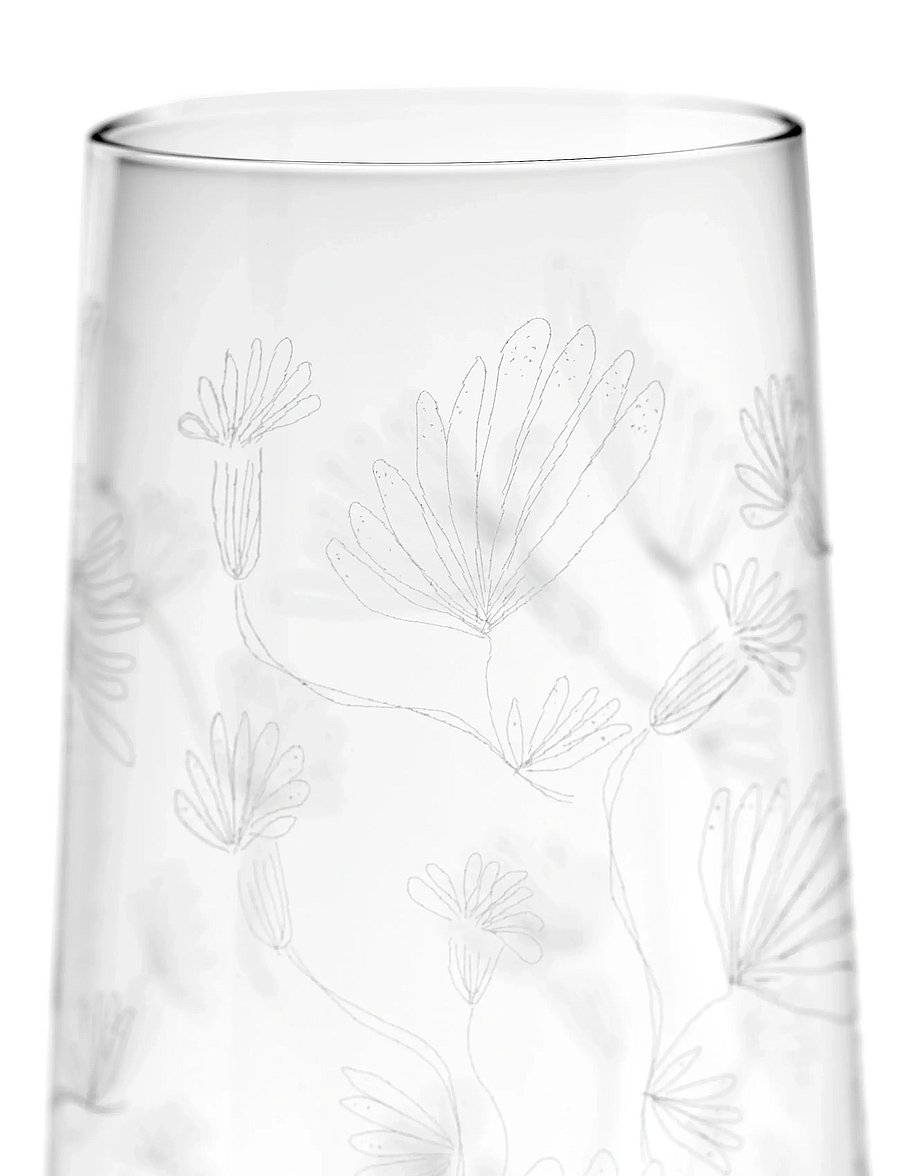 Serax - CHAMPAGNE FLUTE CAMELIA AUBERGINE MF set/4 - Šampanjaklaasid - transparent - 5