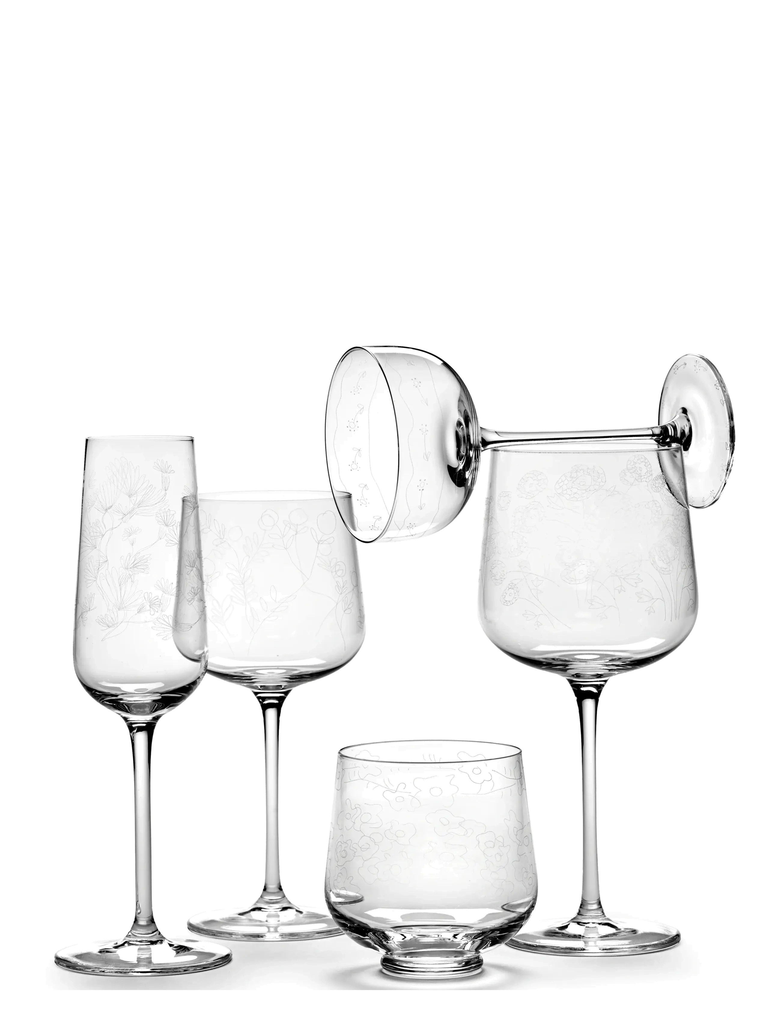Serax - CHAMPAGNE COUPE ANEMONE VANIGLIA MF set/4 - champagneglazen - transparent - 4