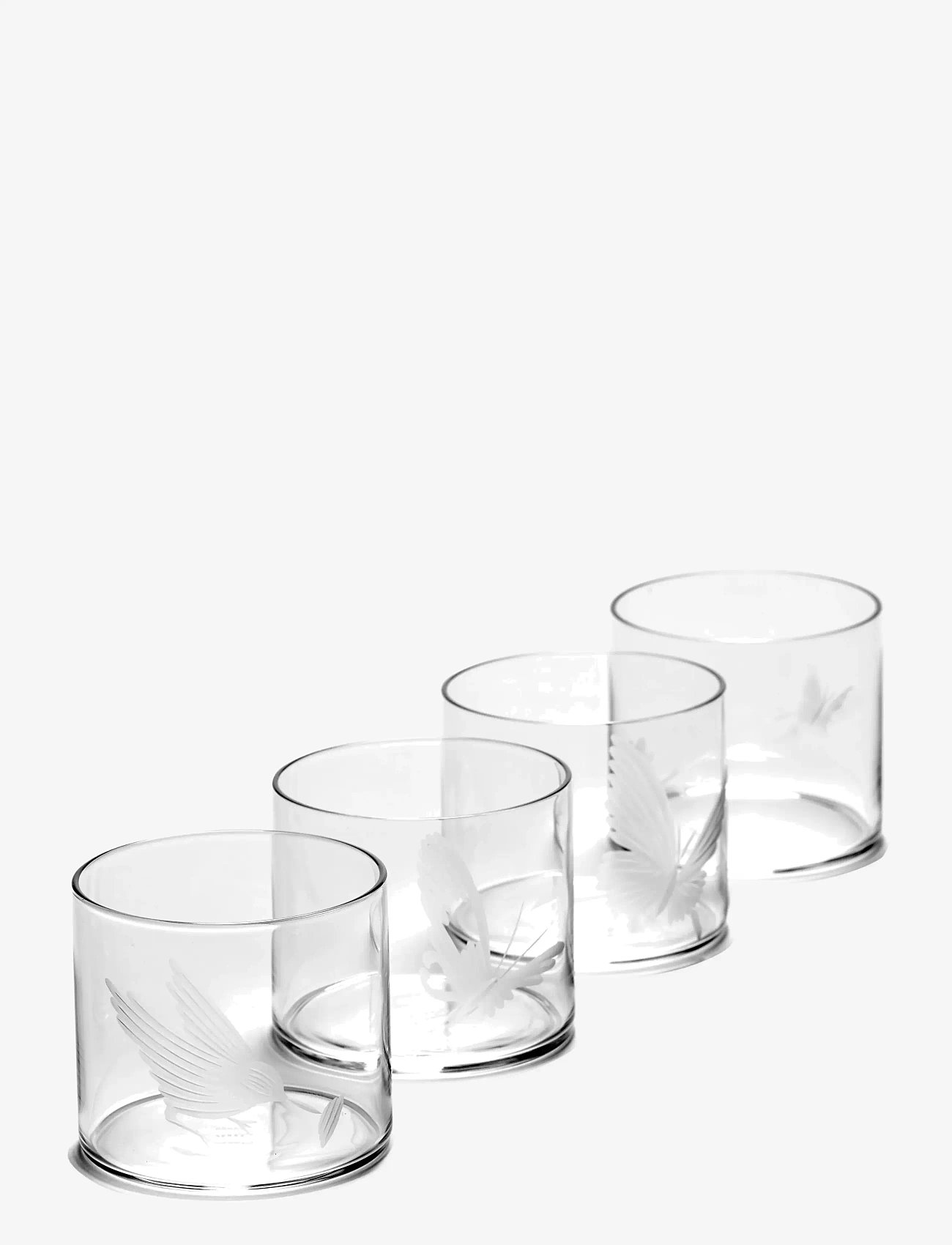 Serax - TUMBLER DIFFERENT ENGRAVEMENTS SET/4 - cocktail & martini glasses - white - 0