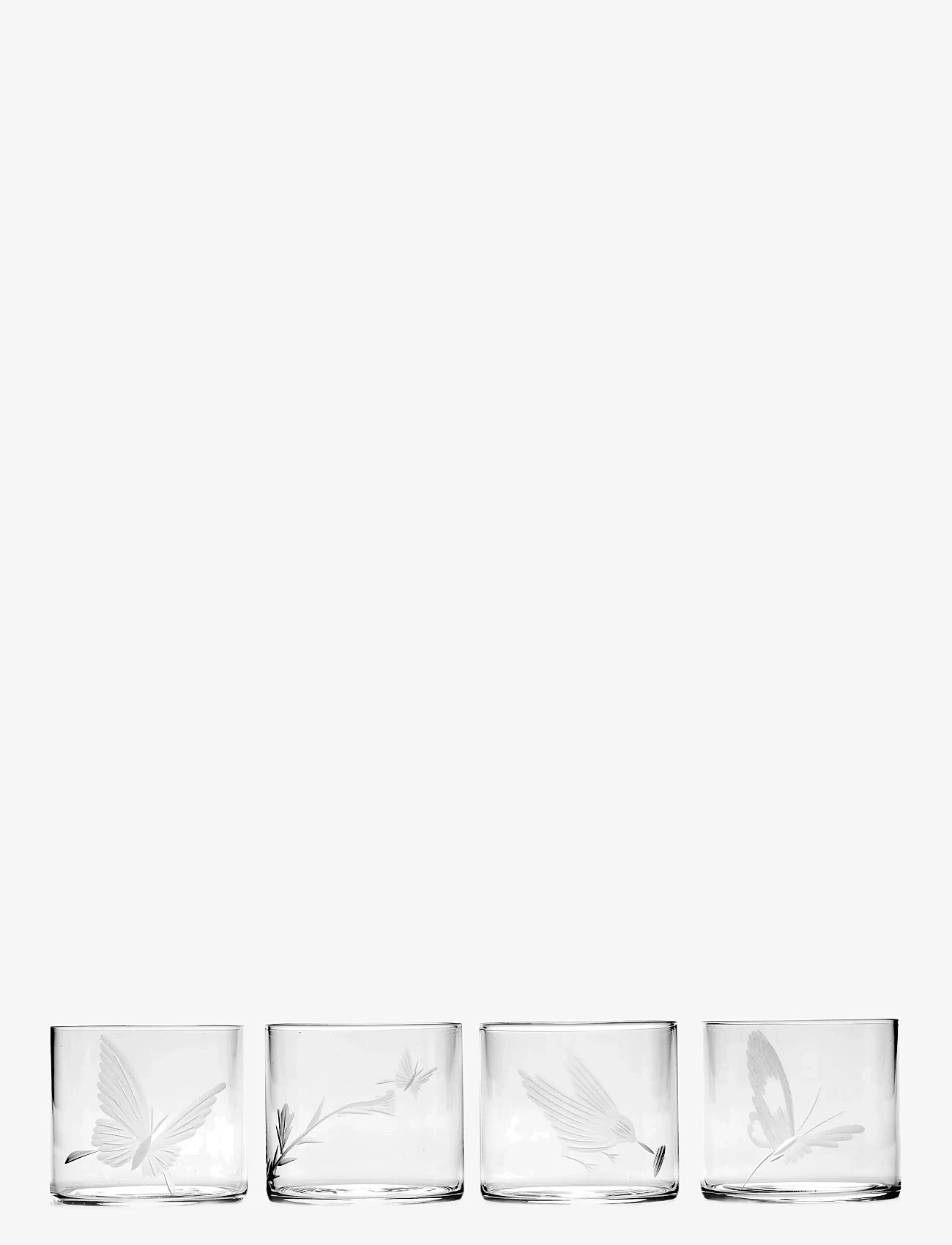 Serax - TUMBLER DIFFERENT ENGRAVEMENTS SET/4 - cocktail & martini glasses - white - 1