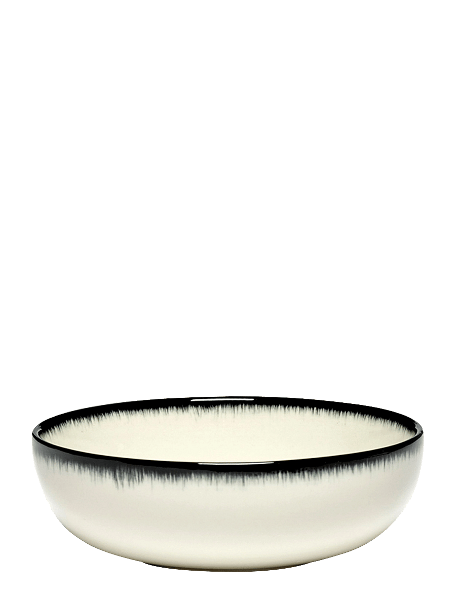 Serax - HIGH PLATE DÉ SET/2 - tiefe teller - off-white/black - 1