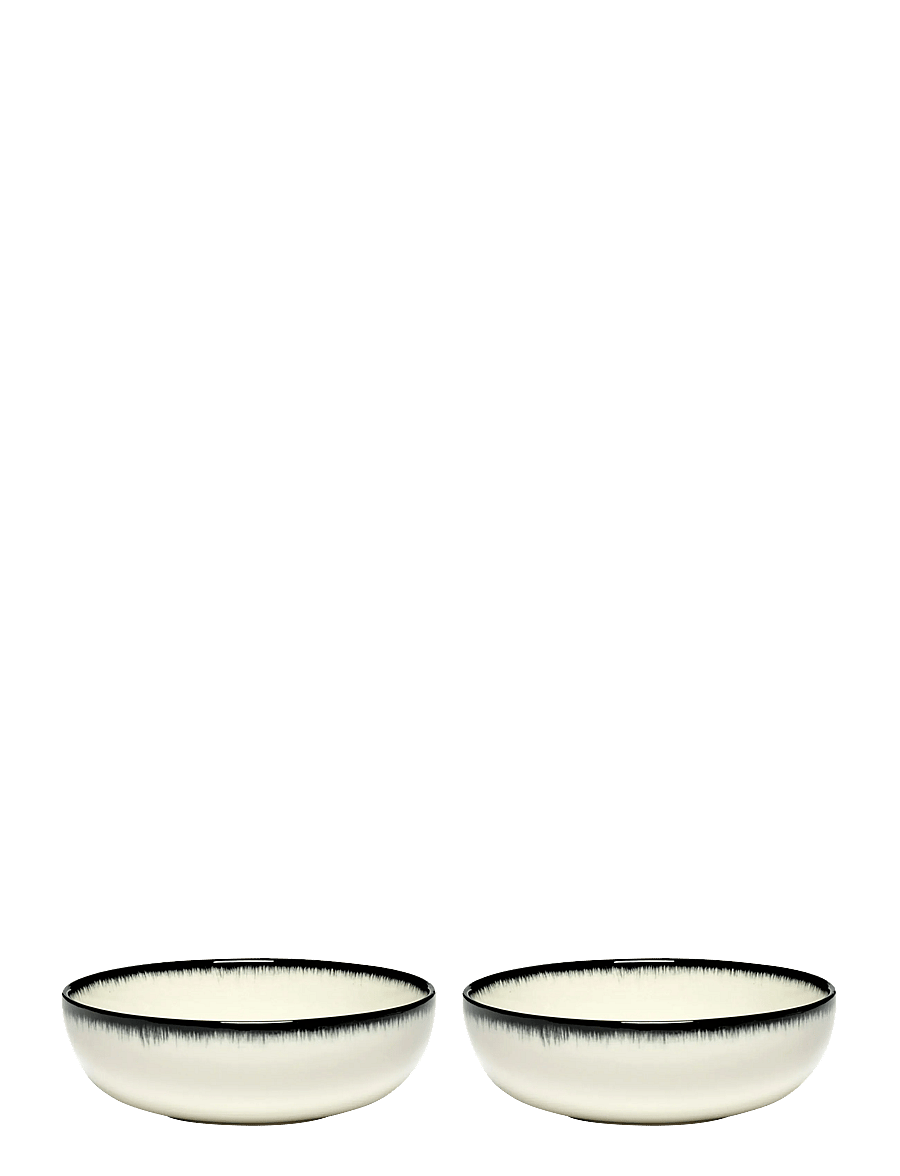 Serax - HIGH PLATE DÉ SET/2 - tiefe teller - off-white/black - 0