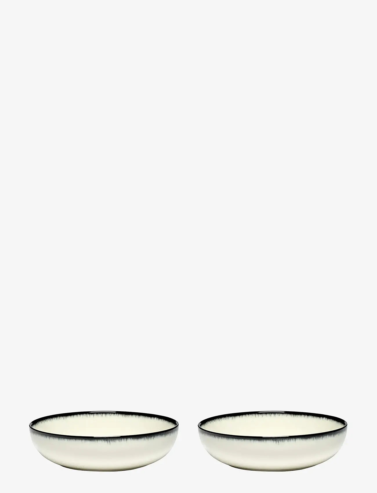 Serax - HIGH PLATE DÉ SET/2 - tiefe teller - off-white/black - 0