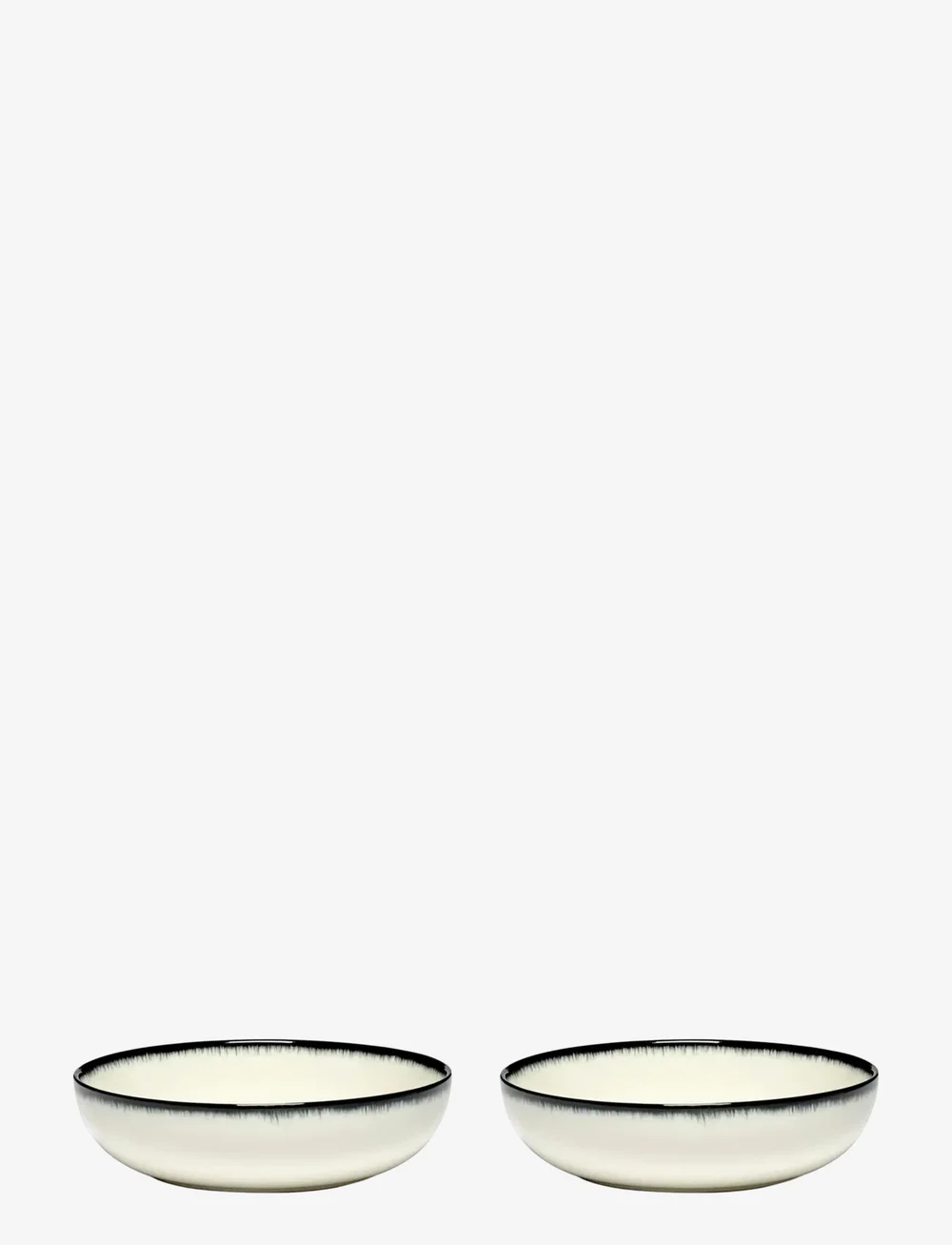 Serax - HIGH PLATE DÉ SET/2 - nach preis einkaufen - off-white/black - 0