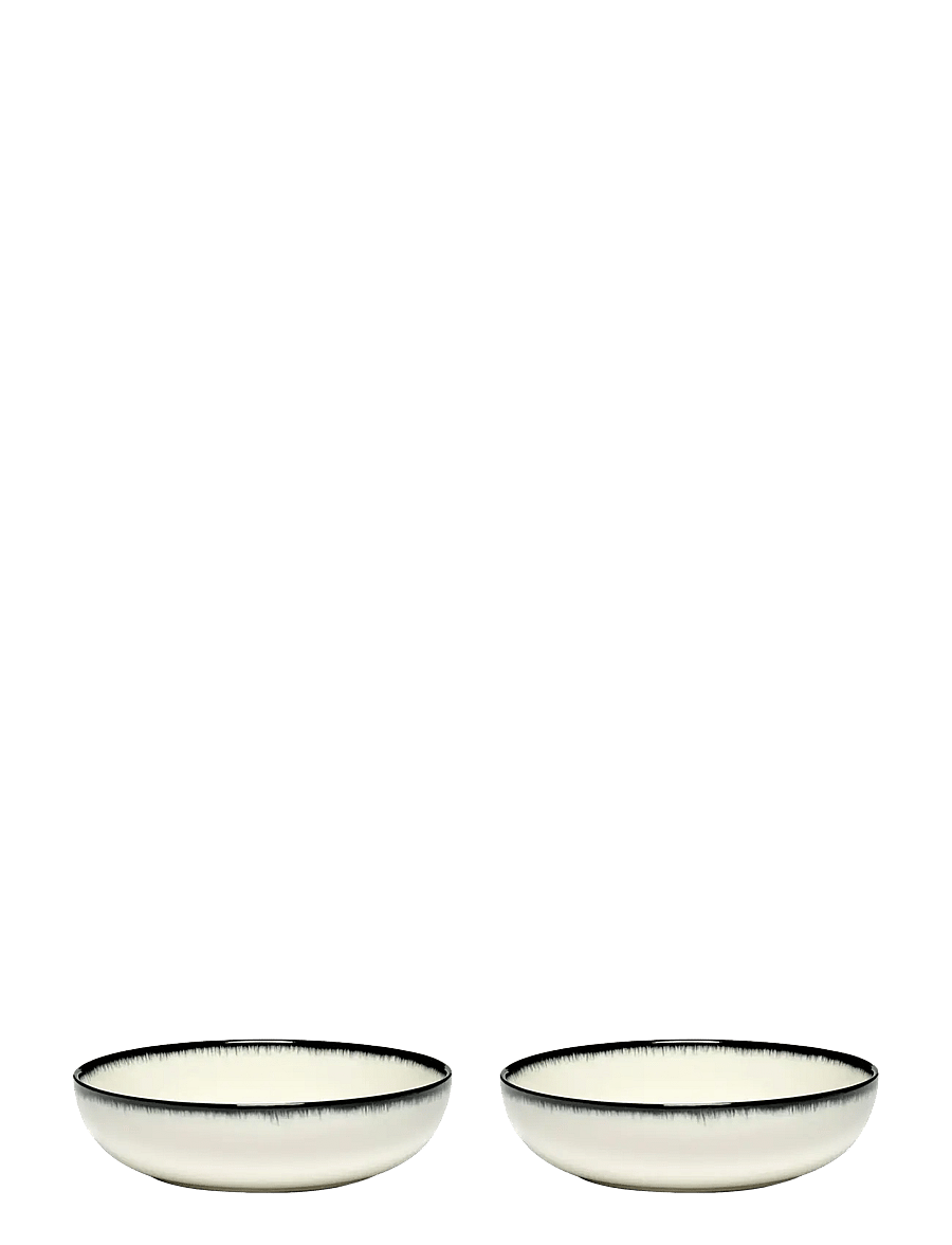 Serax - HIGH PLATE DÉ SET/2 - tiefe teller - off-white/black - 0